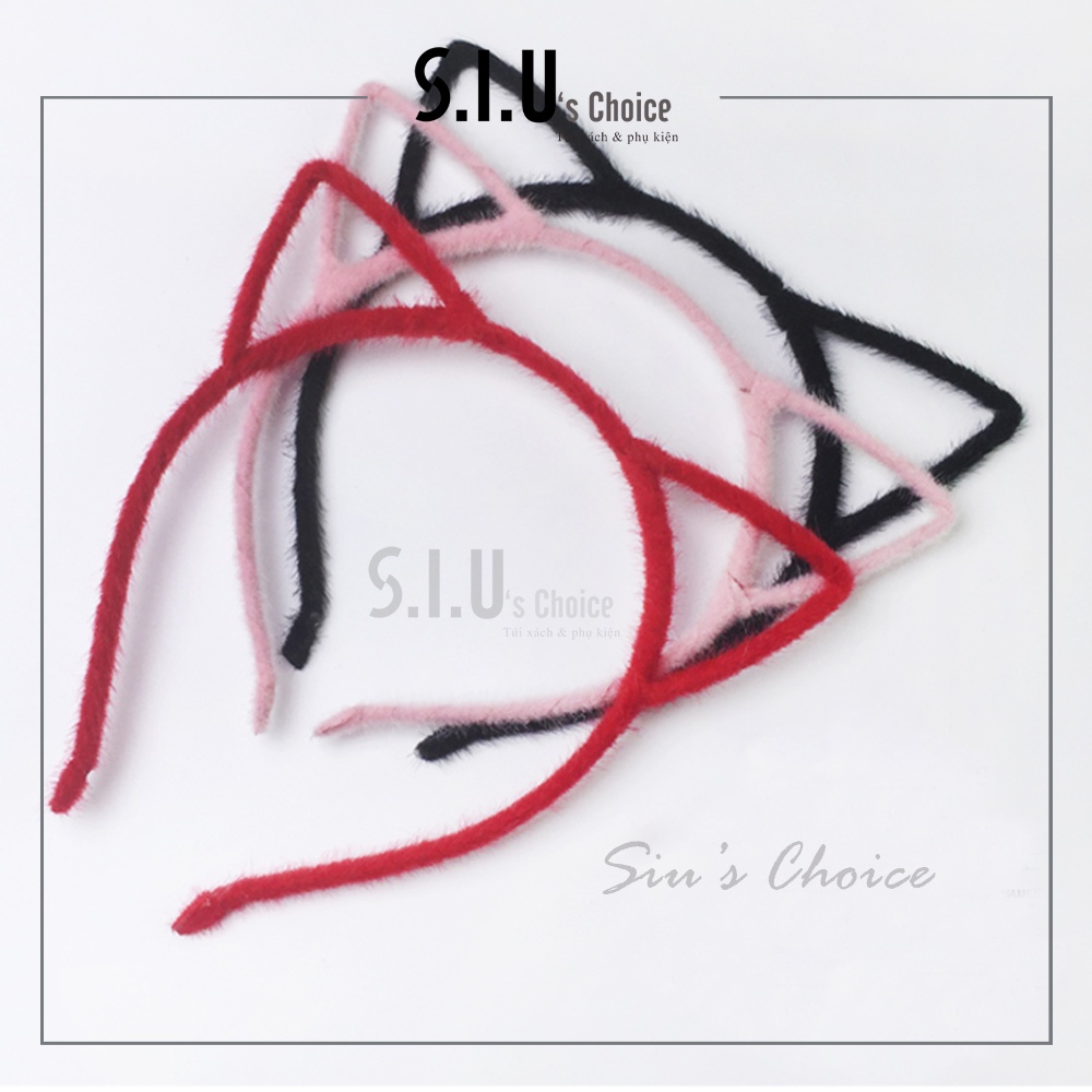 Bờm cài tóc tai mèo bằng nhung dễ thương cho nữ siuschoice - SIUSPK41