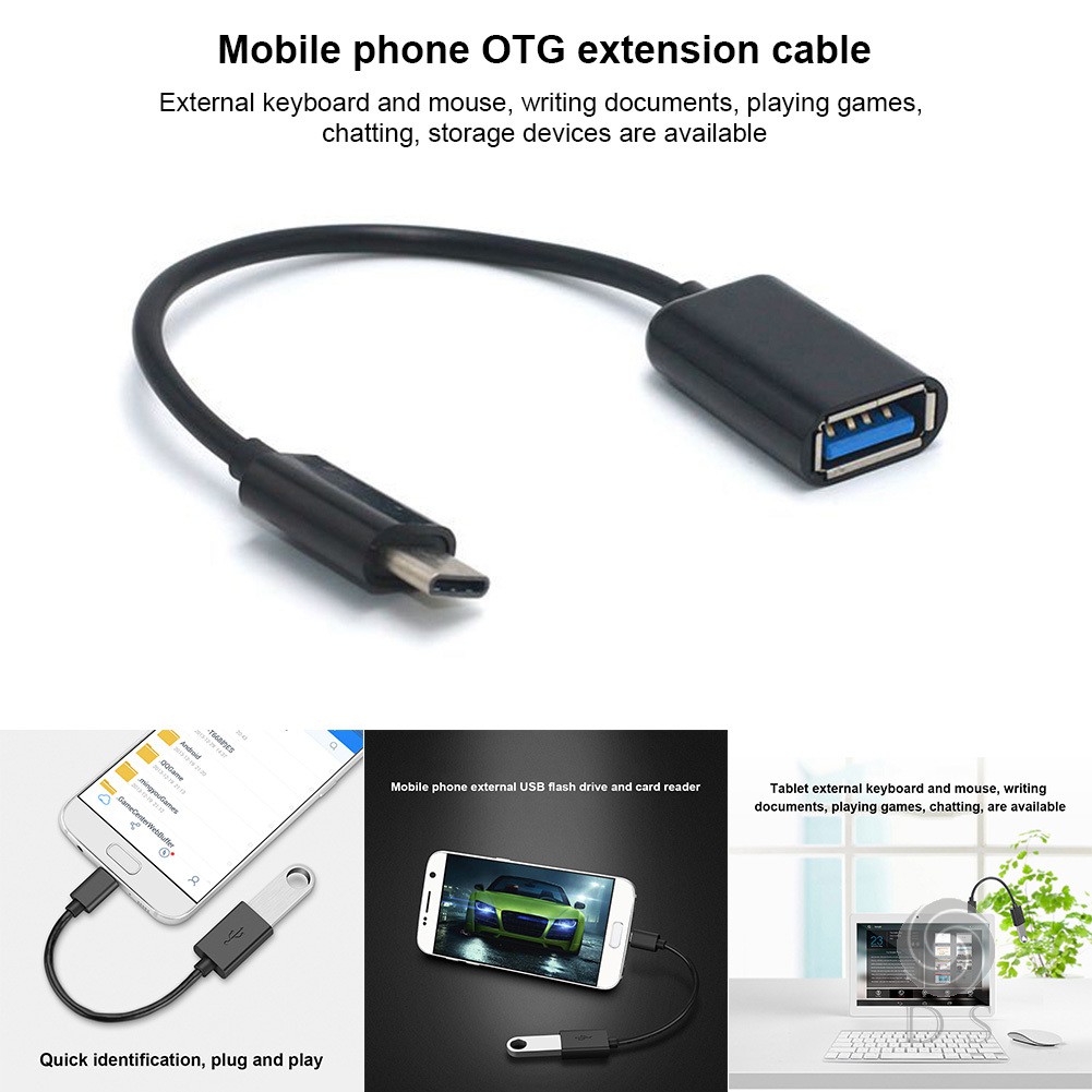 Dây cáp dữ liệu USB loại C OTG dài 16cm dành cho điện thoại