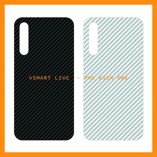 Decal dán lưng Vsmart live vân carbon 3D