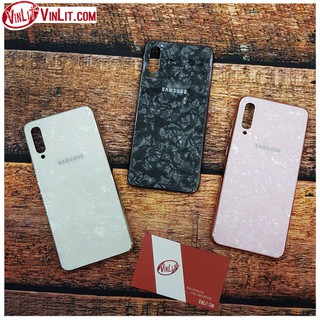 Ốp lưng Samsung A50 ốp nền đá hoa cương mặt kính cường lực cực sang trọng A50191103A2