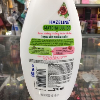 Sữa Dưỡng Thể Hazeline Matcha và Lựu Đỏ 370ml