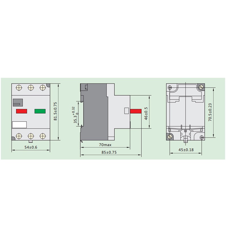 Bảo vệ chống mất pha bảo vệ quá tải động cơ điện 3 pha 380V CHINT DZ108-20/211-16A dải bảo vệ 10A-16A
