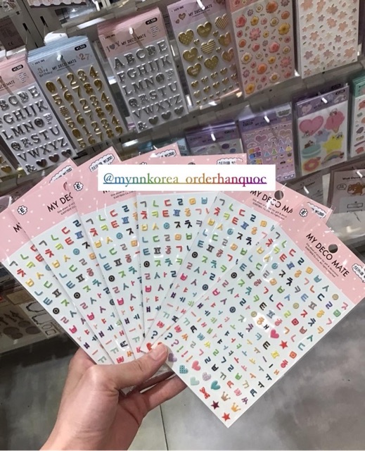 [ARTBOX] Sticker bảng chữ cái Korean Alphabet