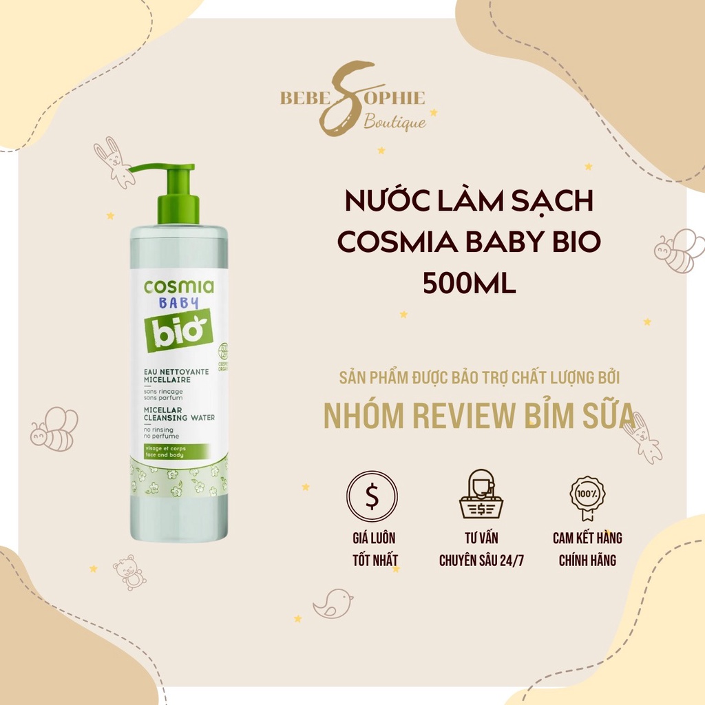 Hàng Air - Nước làm sạch Cosmia Baby Bio 500ml - Hàng nội địa Pháp