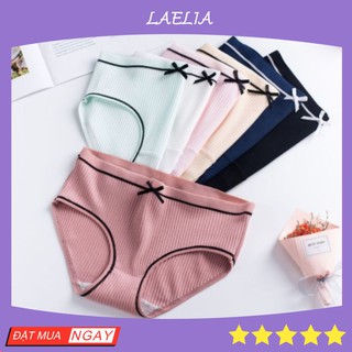 Quần lót ren🍄[FREE SHIP]🍄 [QUAN LOT NU] Quần Chip Cotton gân tăm kẻ sọc chất mát mặc cực thích.