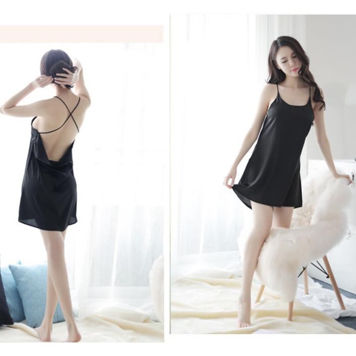 [HÀNG CAO CẤP] Đầm ngủ phi lụa hai dây cao cấp (Kèm video ảnh thật) Ly Ly Shop | BigBuy360 - bigbuy360.vn