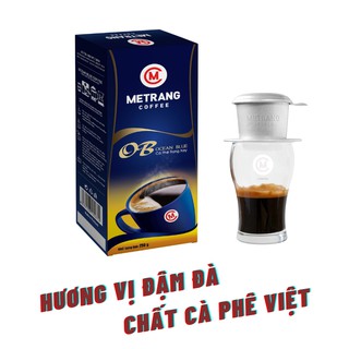 Cà phê hạt, cà phê rang mộc Ocean Blue (OB) Mê Trang, túi hạt 500g