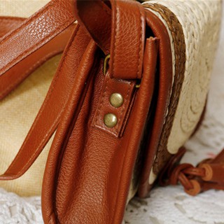 Túi đeo chéo đan lát handmade thời trang nữ tính