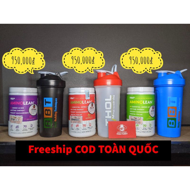 RSP Nutrition AMINO LEAN 70 LẦN DÙNG - CHÍNH HÃNG CÔNG TY BBT - BCAA - EAA