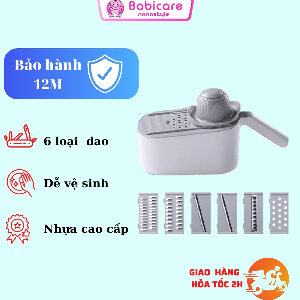 Bộ dụng cụ nạo rau củ đa năng ECOCO cao cấp tích hợp 6in1 E1909, chất liệu PP an toàn - BH 12 tháng chính hãng