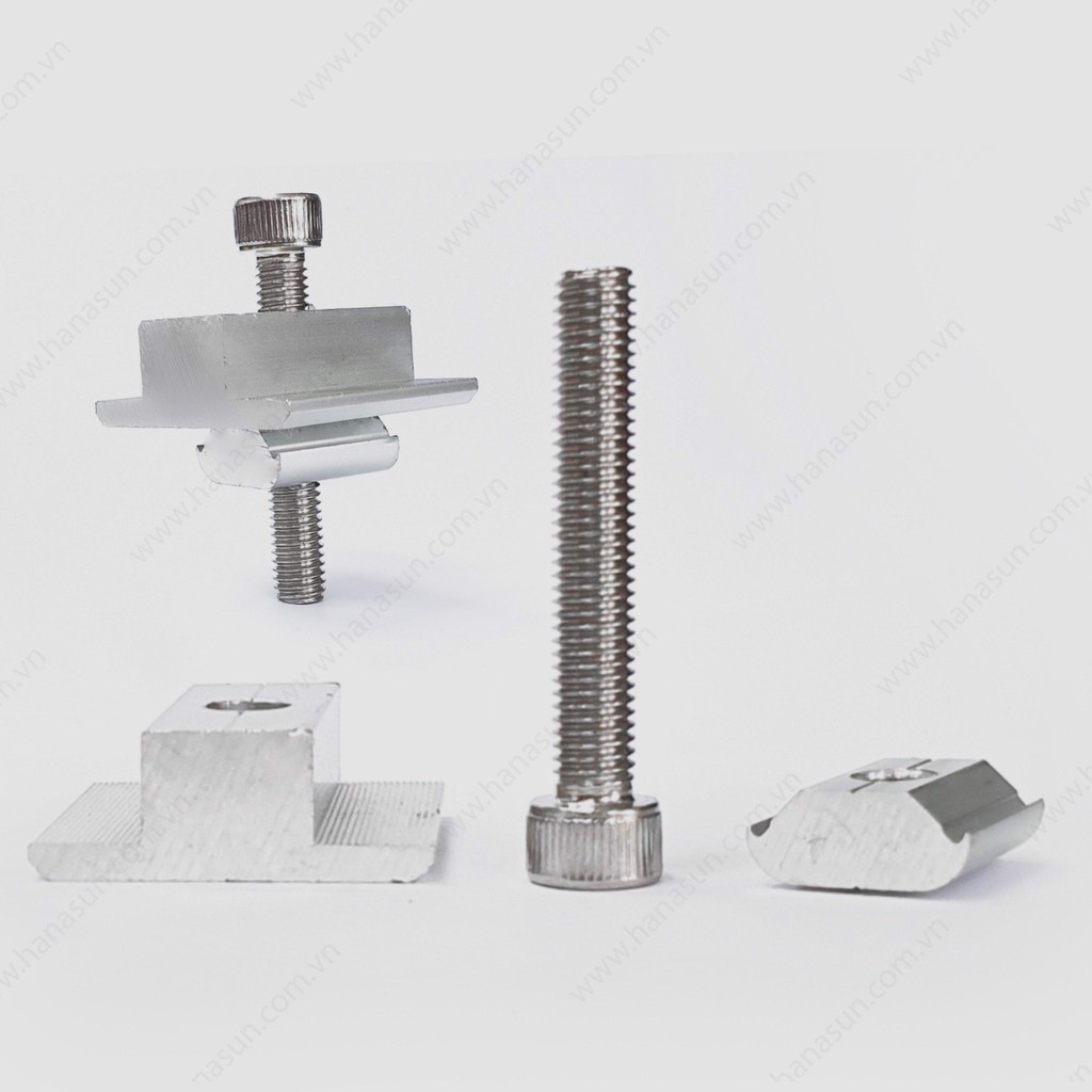 Kẹp giữa nhôm 35mm hoặc 40mm Chuyên dụng cho Điện mặt trời