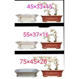 Khuôn chậu cây cảnh nhựa ABS hình chữ nhật dài 45 rộng 33 cao 15cm