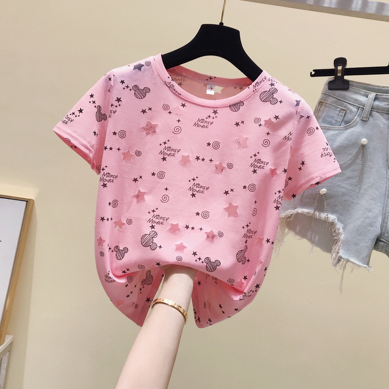 Áo thun nữ sao lấp lánh chất đẹp 2022