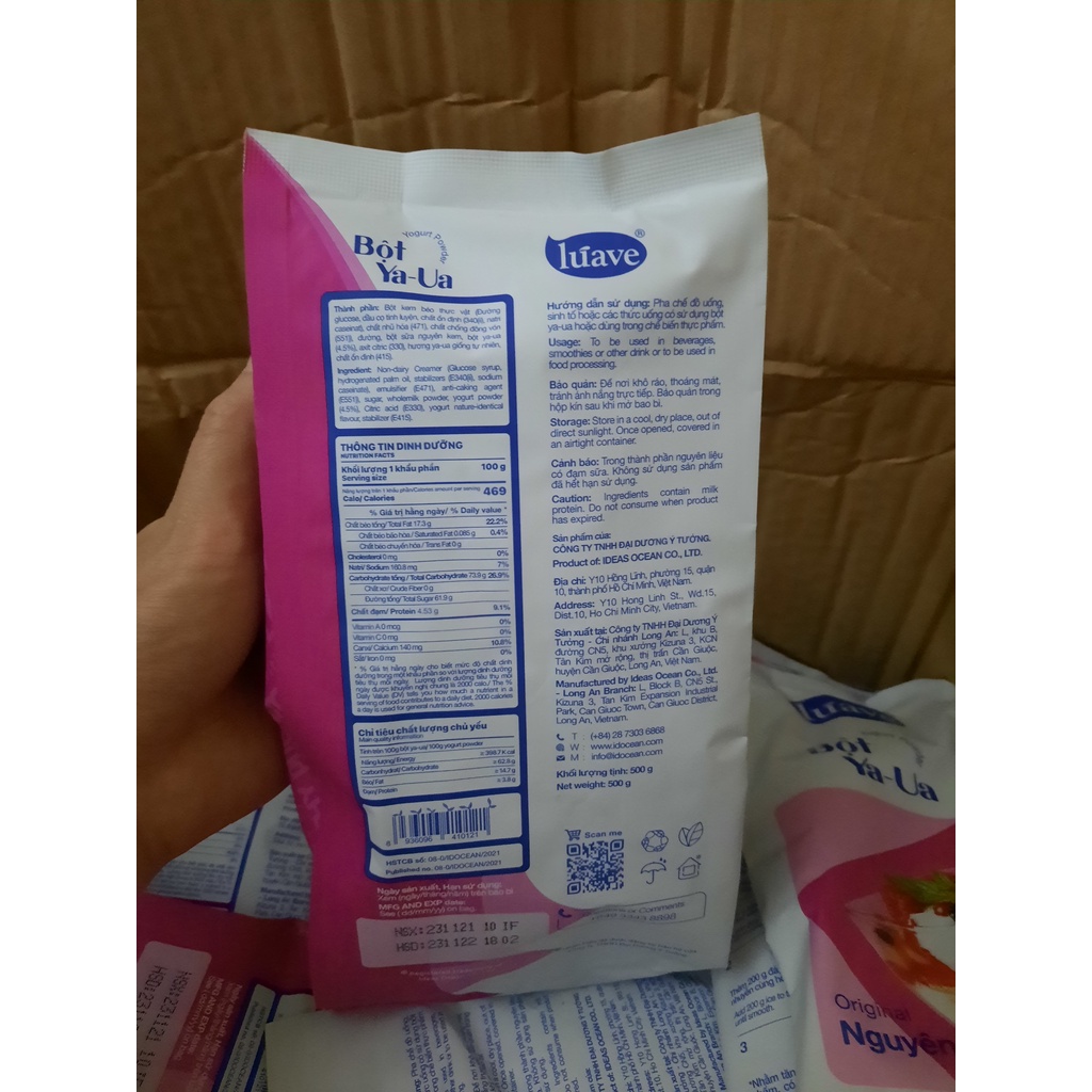 Bột sữa chua (Ya-Ua) hiệu Luave gói 500g