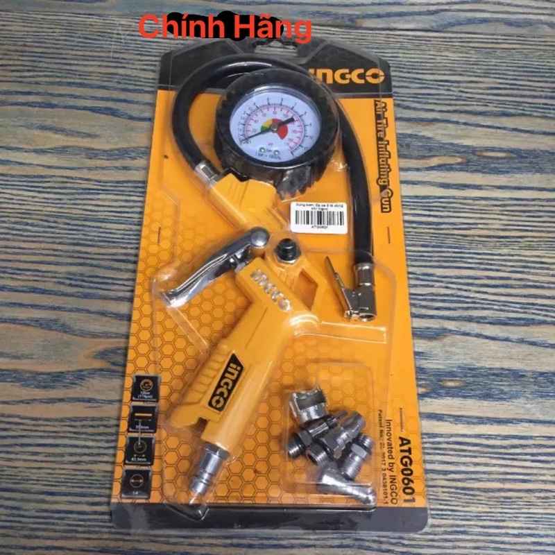 INGCO Súng bơm lốp xe ô tô dùng khí ATG0601