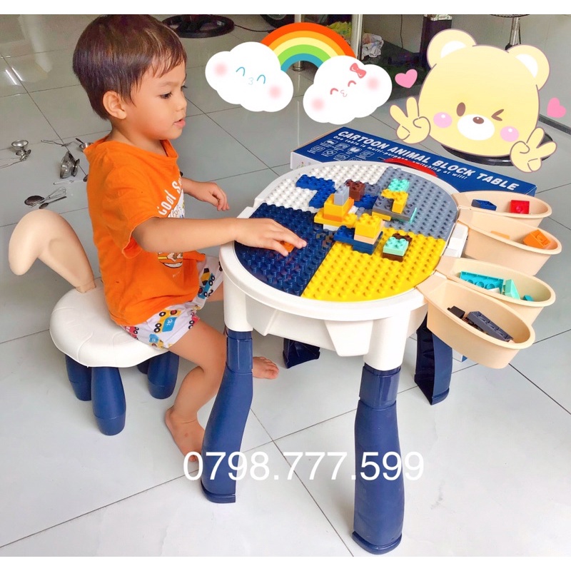 bàn lego đa năng 6in1 loại lớn