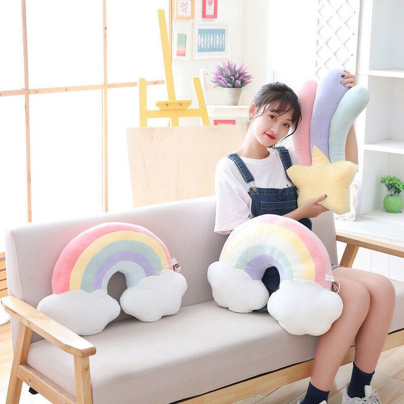 Gối Ôm Hình Đám Mây Cầu Vồng Dễ Thương