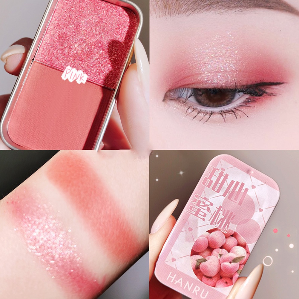 Bảng Phấn Mắt Hai Màu Sắc Hiệu Ứng Lì/ Ánh Ngọc Trai Chống Nước Lâu Trôi