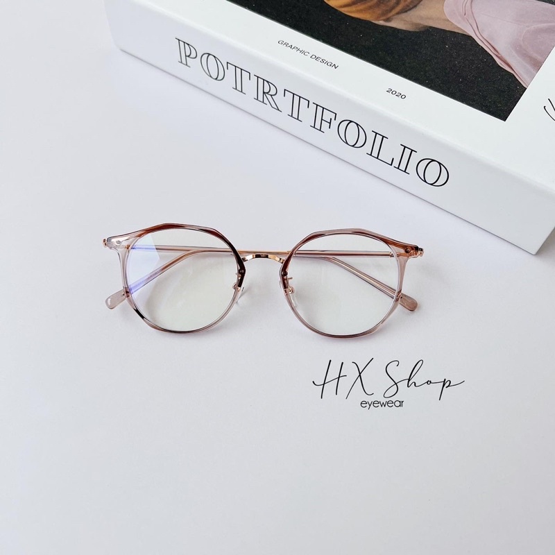 Gọng kính trứng form bầu tròn hot trend tiktok