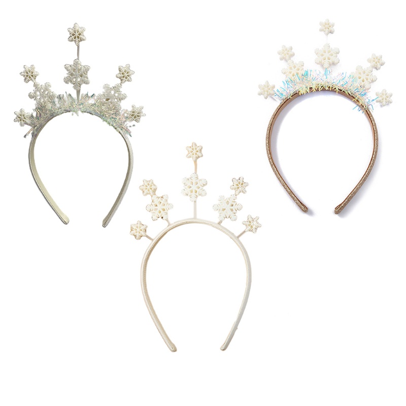 Băng Đô Cài Tóc Rửa Mặt Trang Trí Hình Bông Tuyết Hoạt Hình Dành Cho Bạn Nữ