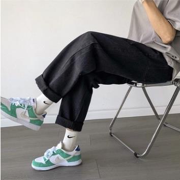Quần jean baggy đen nam, nữ ống rộng, dáng suông, không phai màu-D01 | BigBuy360 - bigbuy360.vn