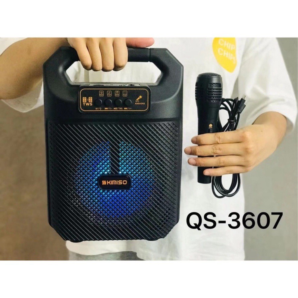 Loa bluetooth hát Karaoke KIMISO QS-3607 thiết kế đẹp mắt, âm thanh hay trung thực,đỉnh cao chất lượng