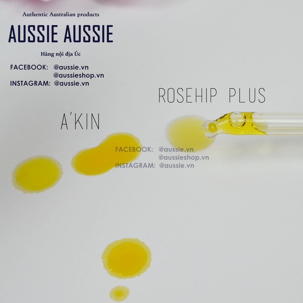 Tinh dầu nụ tầm xuân Úc Rosehip Plus Rosehip Oil Organic Cold Pressed 15ml 30ml 50ml aussie.vn