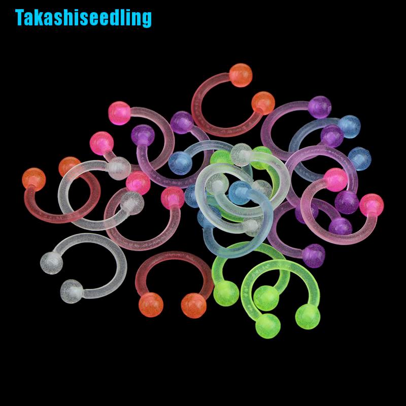 (Hàng Mới Về) Khuyên Mũi / Môi / Tai Bằng Acrylic Dạ Quang Độc Đáo