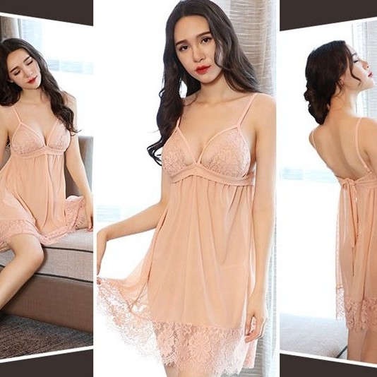 Váy ngủ sexy voan thun AMUSE V25🔥SIÊU SALE🔥size dưới 60kg ren cúp ngực quyến rũ đầm ngủ sexy xuyên thấu giá rẻ | BigBuy360 - bigbuy360.vn