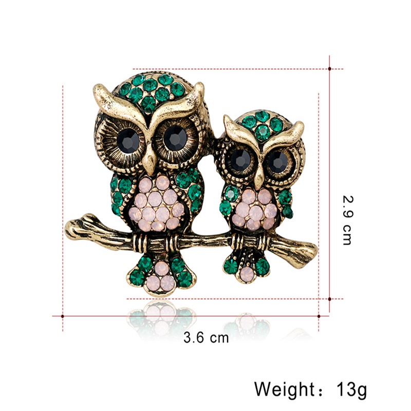 Ghim Cài Áo Hình Cú Mèo Phong Cách retro Hàn Quốc