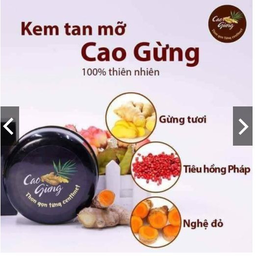 CAO GỪNG TAN MỠ BỤNG - TẶNG SỮA TẮM