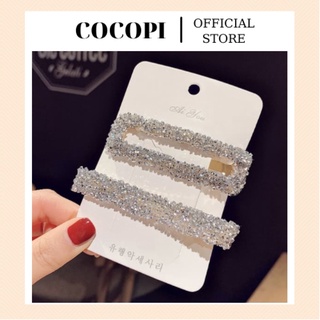 Kẹp tóc, Kẹp tóc mái đính đá phong cách Hàn Quốc Cocopi.accessories - KT015