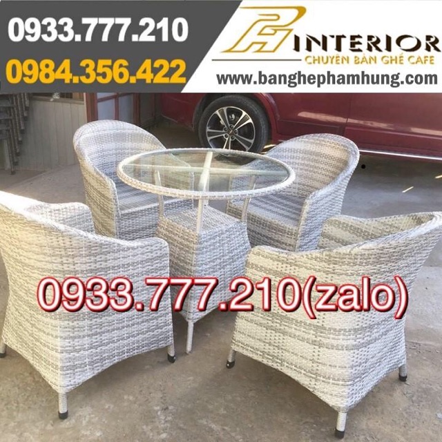 Bàn ghế cafe sofa gỗ