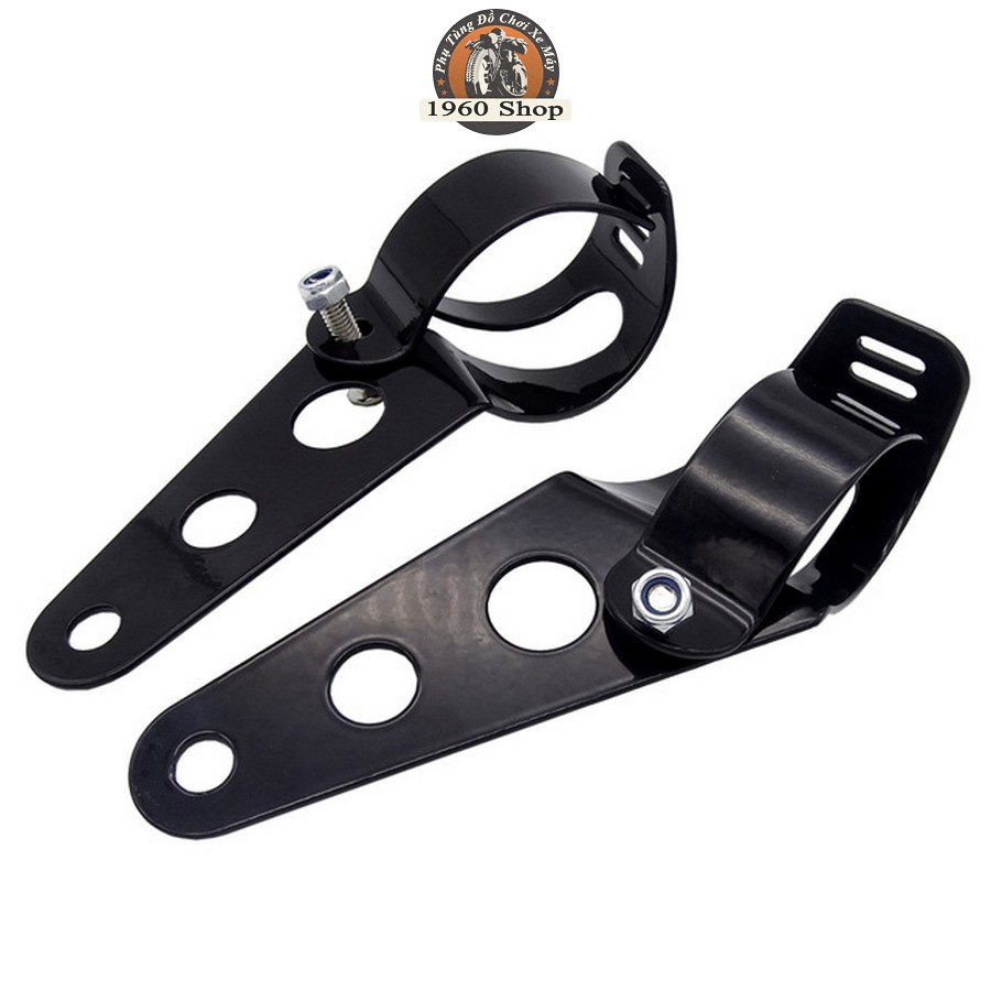 Bộ đèn pha led xe máy 4 bi siêu sáng🏍🛵bộ 2 pat gắn đèn pha 🏍🛵thép sơn tĩnh điện và xi inox dáng classic