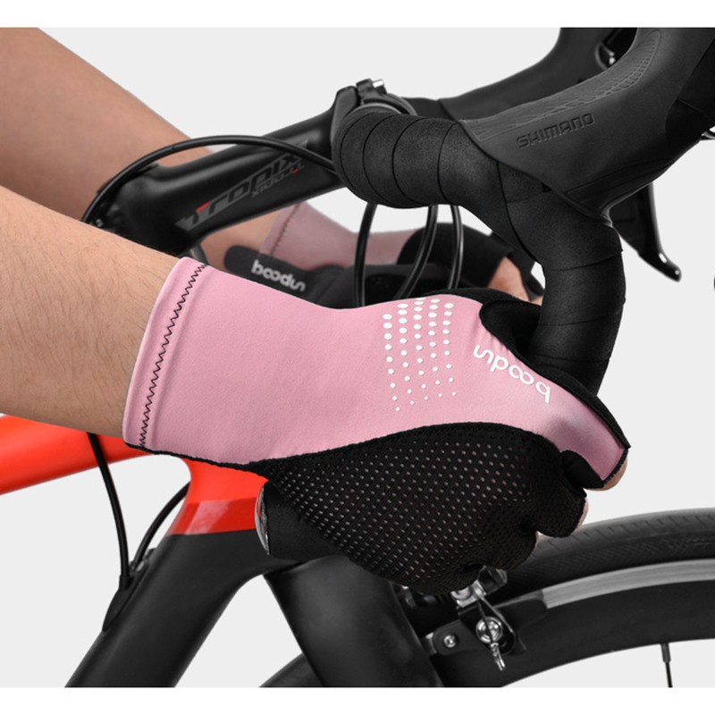 Đôi Găng Tay Hở Ngón Chống Trượt Chống Sốc Khi Đi Xe Đạp