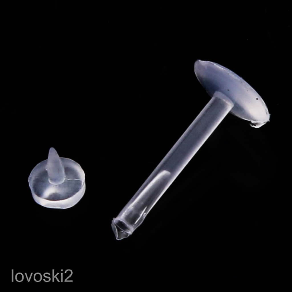 Set 10 Khuyên Mũi Trong Suốt 10mm 10mm