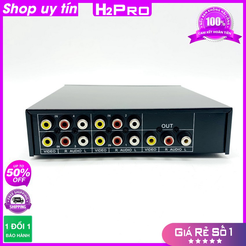 [RẺ VÔ ĐỊCH] Bộ chia tín hiệu av 4 vào-1 ra VSW41 H2Pro, bộ chia tín hiệu audio và video cao cấp