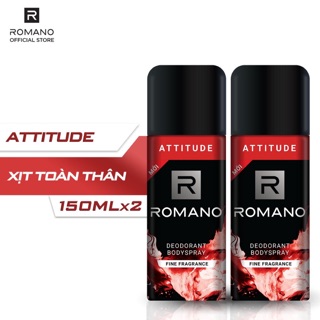 Combo 2 Xịt toàn thân Romano Attitude nồng ấm cá tính 150ml