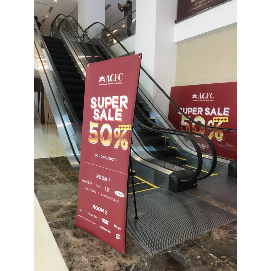 Khung standee chữ x treo banner loại tốt kiểu hàn quốc