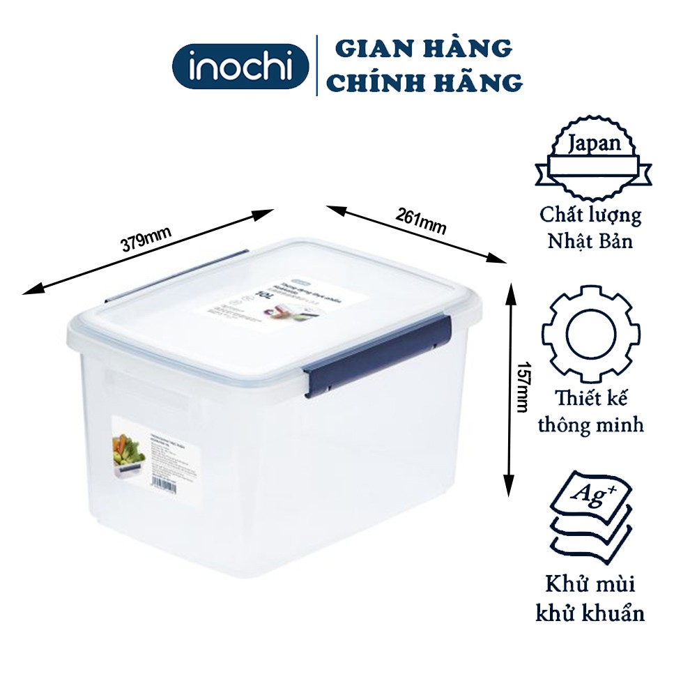 Thùng Đựng Thực Phẩm Hokkaido 10L-18L-30L các loại đồ khô để tủ lạnh Chính Hãng Inochi