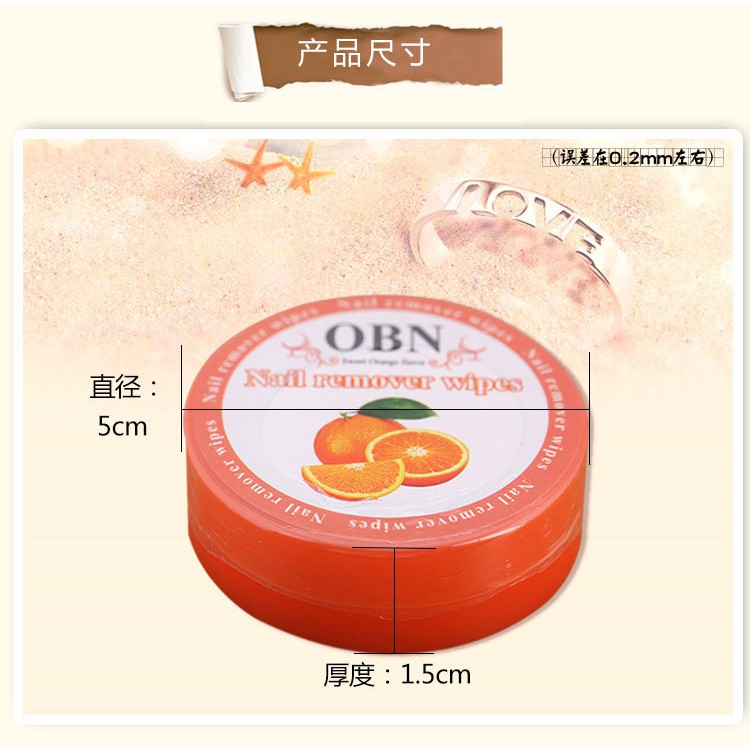 Hộp 32 Miếng Tẩy Sơn Móng Tay Nail OBN Natural