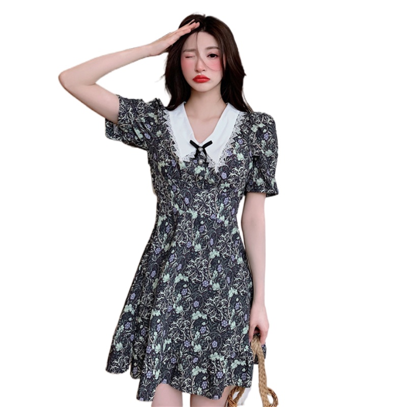 Hàng Có Sẵn! Đầm Hoa Ngắn Hàn Quốc Mùa Hè Mới
