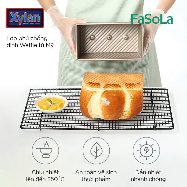 Khuôn nướng bánh mì sandwich có nắp 450g FASOLA FSLDZ-225