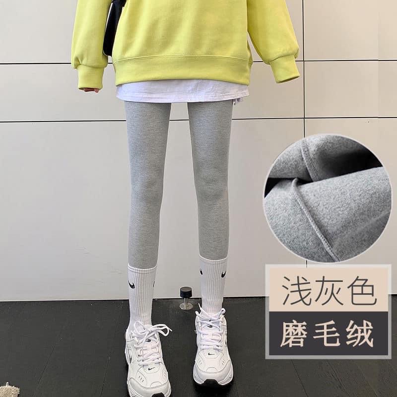 Quần legging thun tăm lót lông siêu co giãn cạp cao | BigBuy360 - bigbuy360.vn