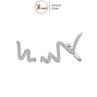 Bông tai bạc Kiểu dáng sóng lượn Dành Cho Nữ ANTA Jewelry - ATJ7074