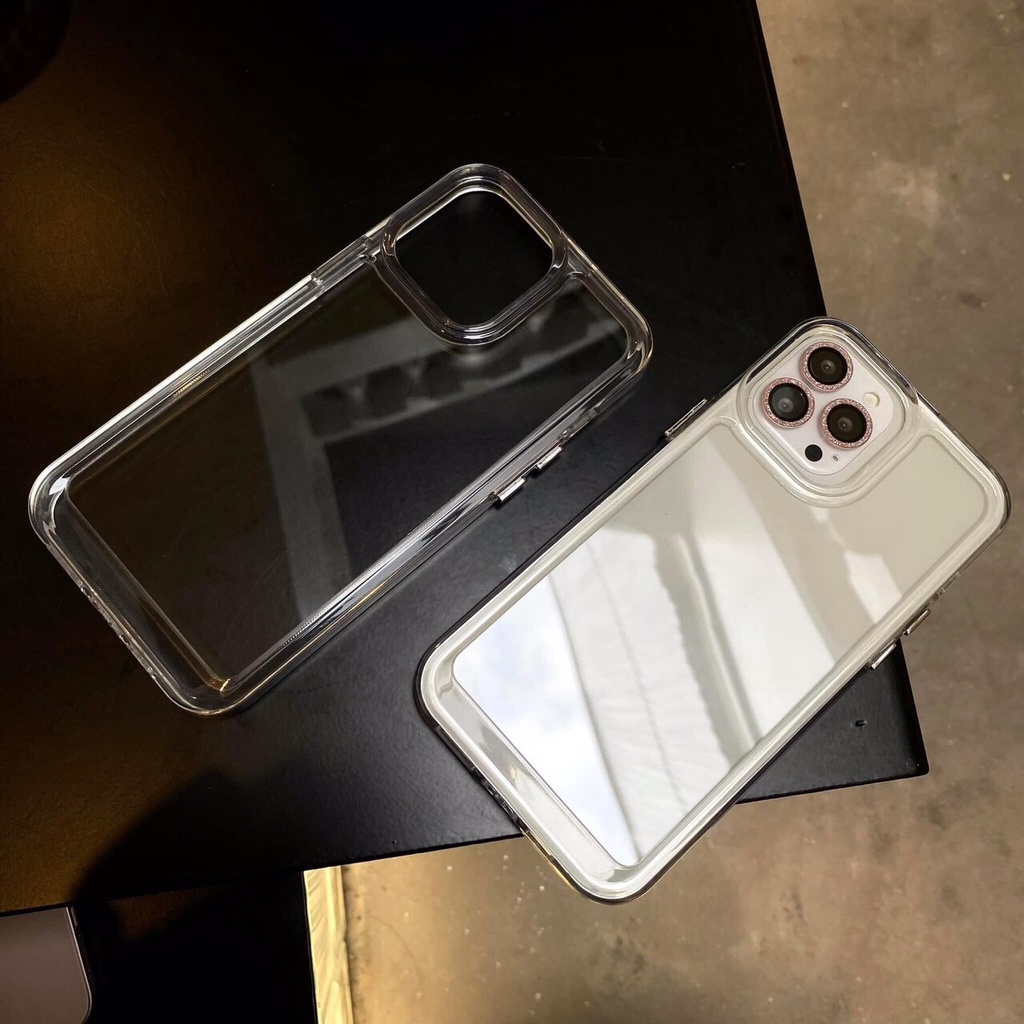 Ốp iphone Space trong suốt viền vuông 6/6s/7/8/6plus/7plus/8plus/x/xs/xsmax/11/11promax/12/12promax/13/13promax