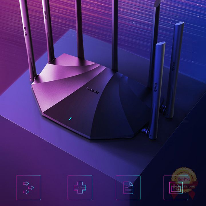 Router phát wifi tenda 7 ăn ten râu 6dBi 5gHz và 2.4gHz AC23 AC2100 M Dual Band Mu-Mimo 4x4