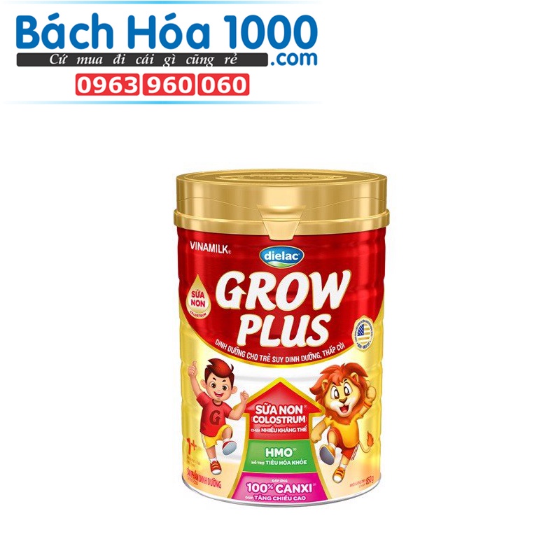 Sữa bột dinh dưỡng Dielac Grow Plus 1+, 2+ 850g - sữa non