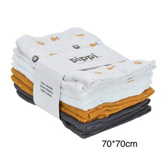 Set 5 Khăn xô Khăn Quấn PIPPI 70×70cm CM xuất Đan Mạch (Siêu rẻ sỉ IB)