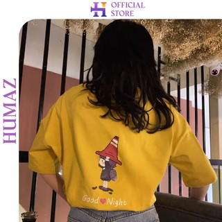 Áo thun tay lỡ phông Unisex nam nữ oversize form rộng GOOD NIGHT thời trang HUMAZ A56